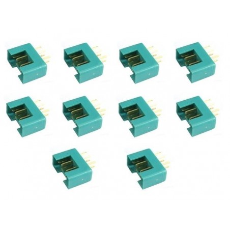 Spina MPX - Spina MPX 6 pin verde maschio (10 pezzi) Beez2B - FLASH RC