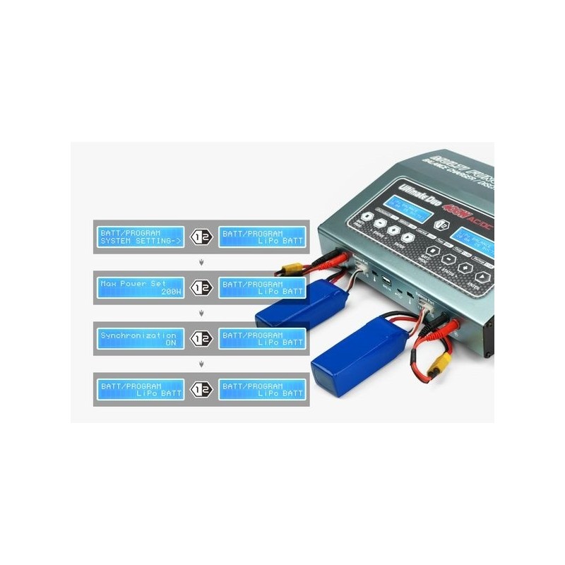 Cargadores - Cargador D400 Ultimate 400W 1-7S 20A 12/220V Sky-Rc - FLASH RC