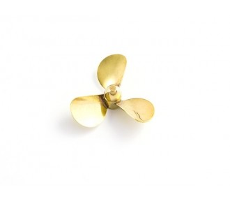 RC boat propellers - 3-blade brass propeller A 40mm M4 left Aeronaut/Raboesch - FLASH RC