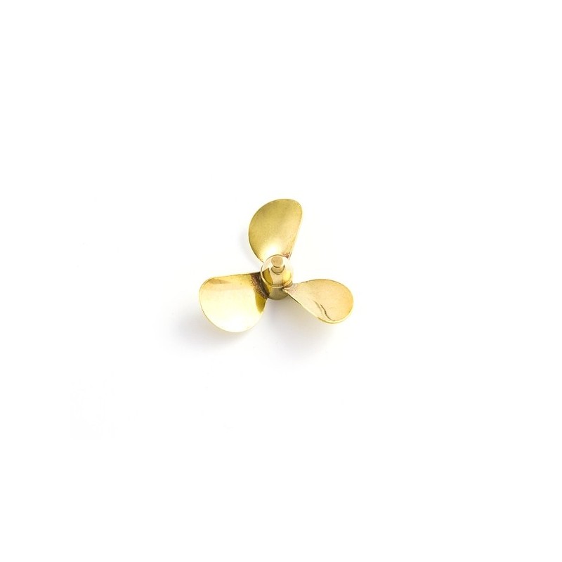 RC boat propellers - 3-blade brass propeller A 40mm M4 left Aeronaut/Raboesch - FLASH RC