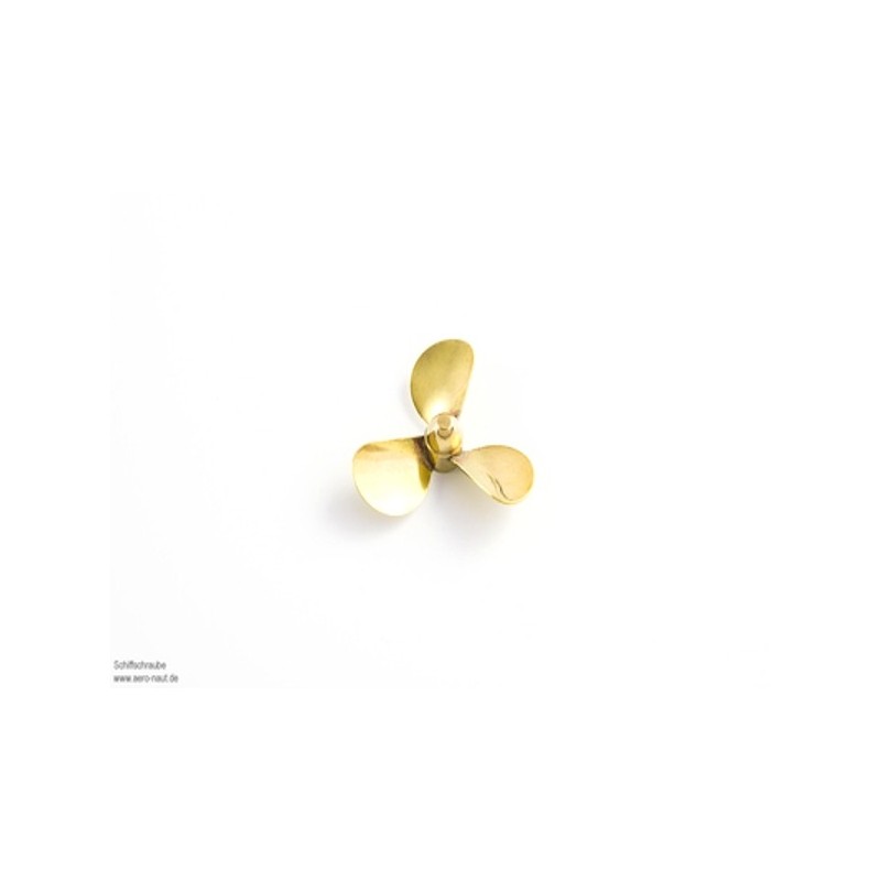 RC boat propellers - 3-blade brass propeller A 30mm M4 left Aeronaut/Raboesch - FLASH RC