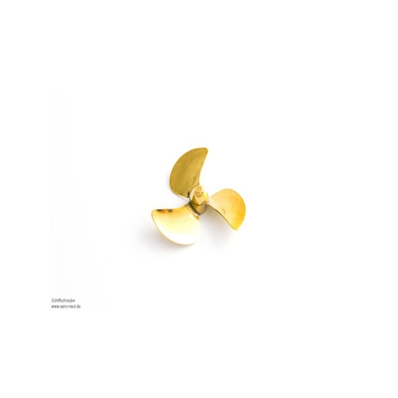 RC boat propellers - 3-blade brass propeller A 35mm M4 left Aeronaut/Raboesch - FLASH RC