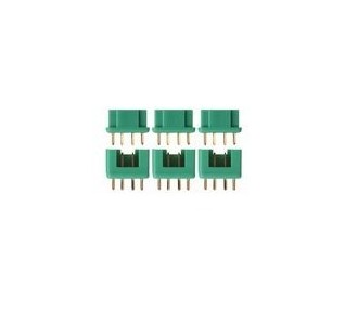Presa MPX - Presa MPX 6 pin verde M/F (3 coppie) - Amass - FLASH RC