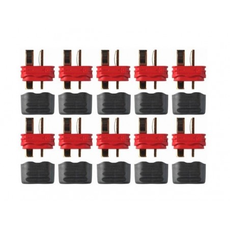 Presa Deans / Mini Deans - Presa Deans maschio con cappuccio (10 pezzi) Amass - FLASH RC