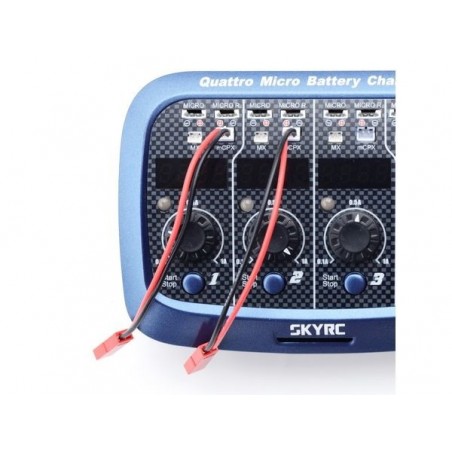 Pour batteries de propulsion - Câble de charge vers JST-bec pour chargeur SkyRC micro Quattro - FLASH RC