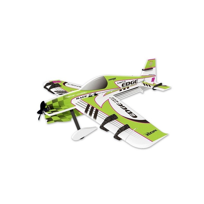 Flugzeuge RC Kunstflug - Flugzeug Hacker model Edge 540 V3 grün ARF ca.1.00m - FLASH RC