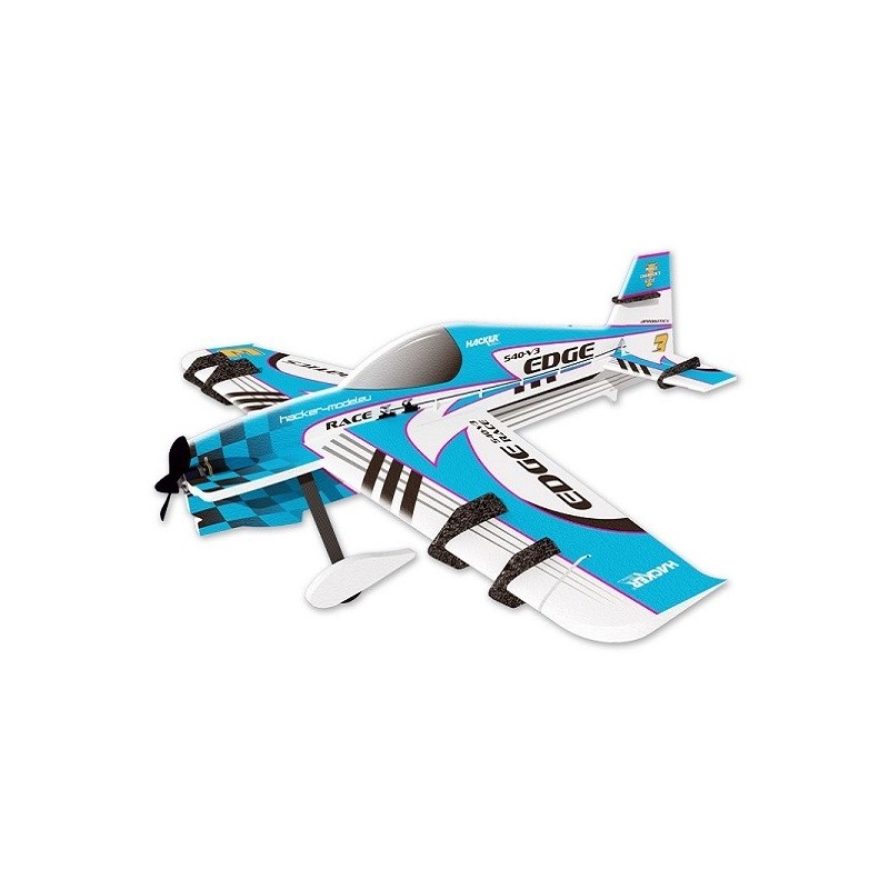 Avión acrobático RC - Avión Hacker modelo Edge 540 V3 azul ARF aprox.1.00m - FLASH RC