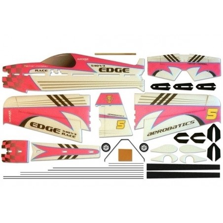 Avion Hacker model Edge 540 V3 rouge ARF env.1.00m - FLASH RC