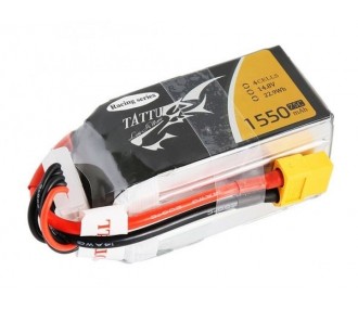 Batterie Tattu lipo Racing Series 4S 14.8V 1550mAh 75C prise xt60 - FLASH RC