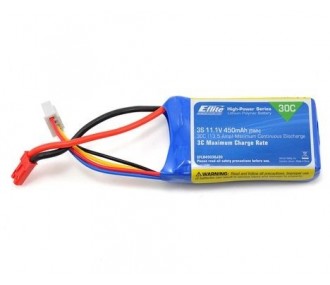 Batterien für den Antrieb von RC-Flugzeugen - Batterie E-flite lipo 3S 11,1V 450mAh 30C Stecker JST - FLASH RC