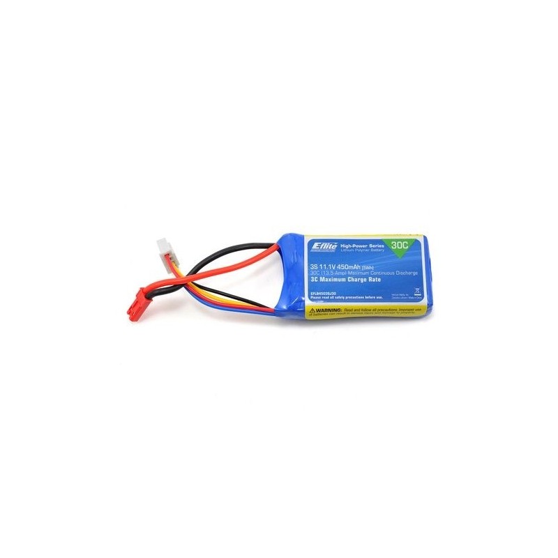 Batterie di propulsione per aerei RC - Batteria E-flite lipo 3S 11,1V 450mAh 30C presa JST - FLASH RC
