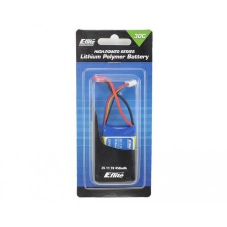 RC aircraft propulsion batteries - E-flite lipo 3S 11,1V 450mAh 30C JST socket battery - FLASH RC