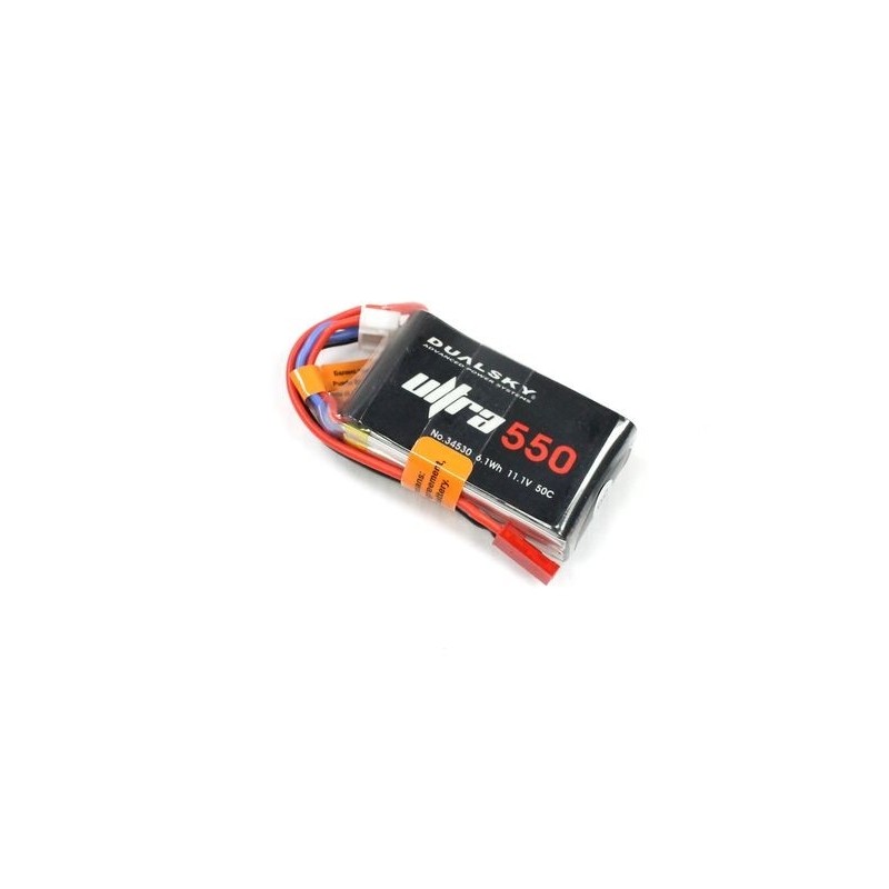 Batterie Dualsky Ultra, lipo 3S 11.1V 550mAh 50C prise jst-bec - FLASH RC