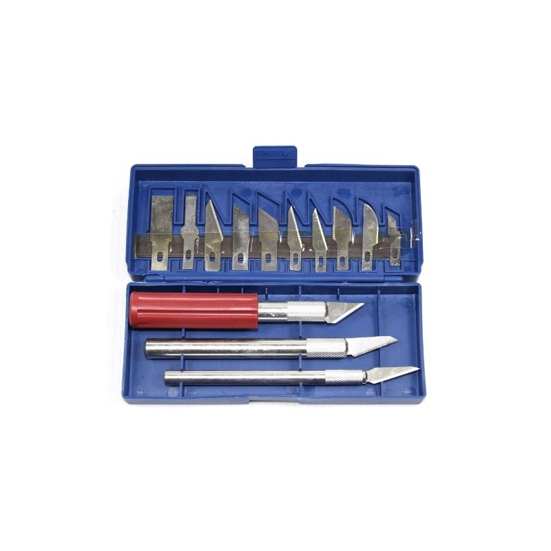 Knives - Set of 3 knives + 10 blades - SIVA - FLASH RC