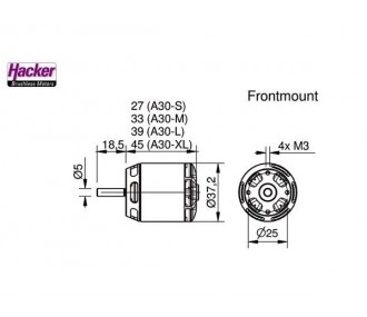 Outrunner - Brushless-Motor Hacker A30-8 XL V4 (177g, 1100kv, 770W) - FLASH RC 2
