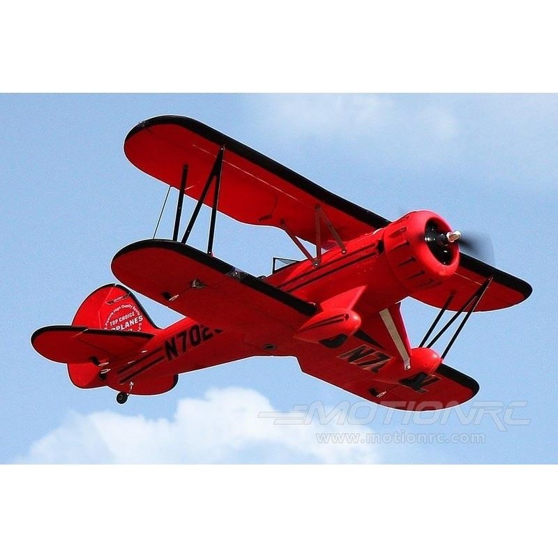 RC Model Aircraft - Dynam Waco YMF-5D Red V2 PNP Aircraft approx. 1.27m - FLASH RC