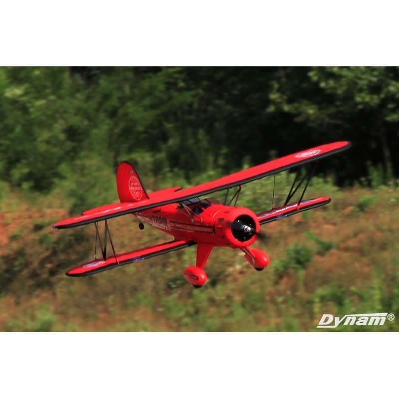 Avion Dynam Waco YMF-5D Rouge V2 PNP env. 1.27m - FLASH RC - Le leader des avions modèlisme RC