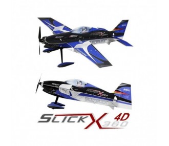 Aviones RC Indoor - KIT Multiplex Slick X360 4D Indoor Edition azul aprox 0,86m - FLASH RC 2