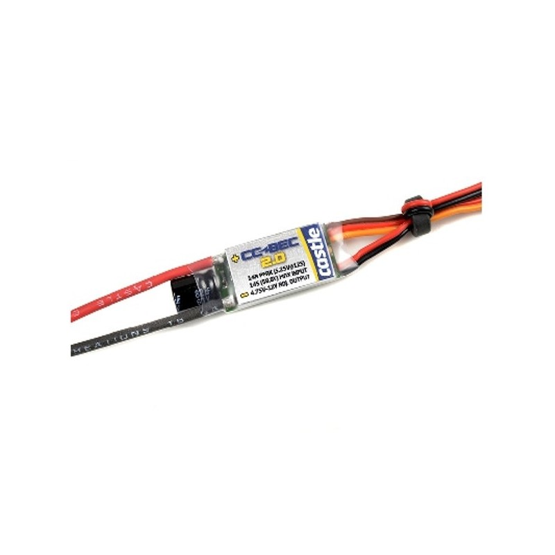 Switch Bec - Switch Bec 2 14A - output 4.75/12V - input up to 14S max - Castle Creations - FLASH RC
