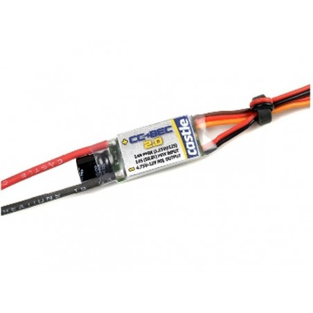 Switch Bec - Switch Bec 2 14A - out 4.75/12V - in 14S max - Castle Creations - FLASH RC