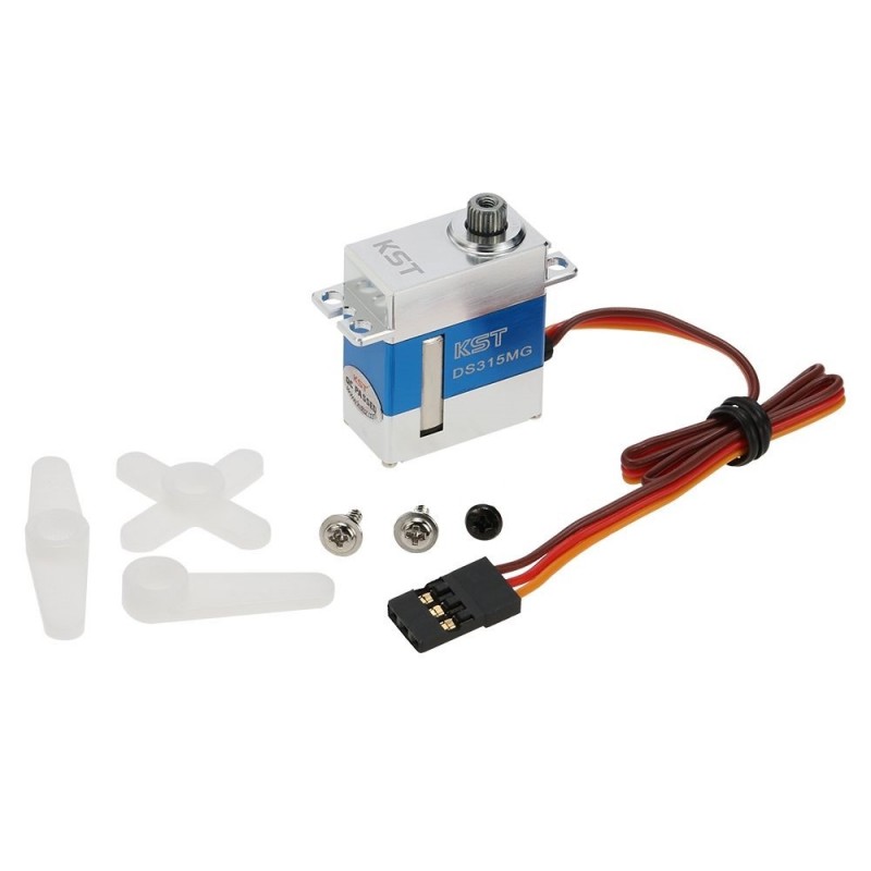 Servos - Mini-Servo KST DS315MG HV 12mm (20g, 4.8kg.cm, 0.07sec/60°) - FLASH RC
