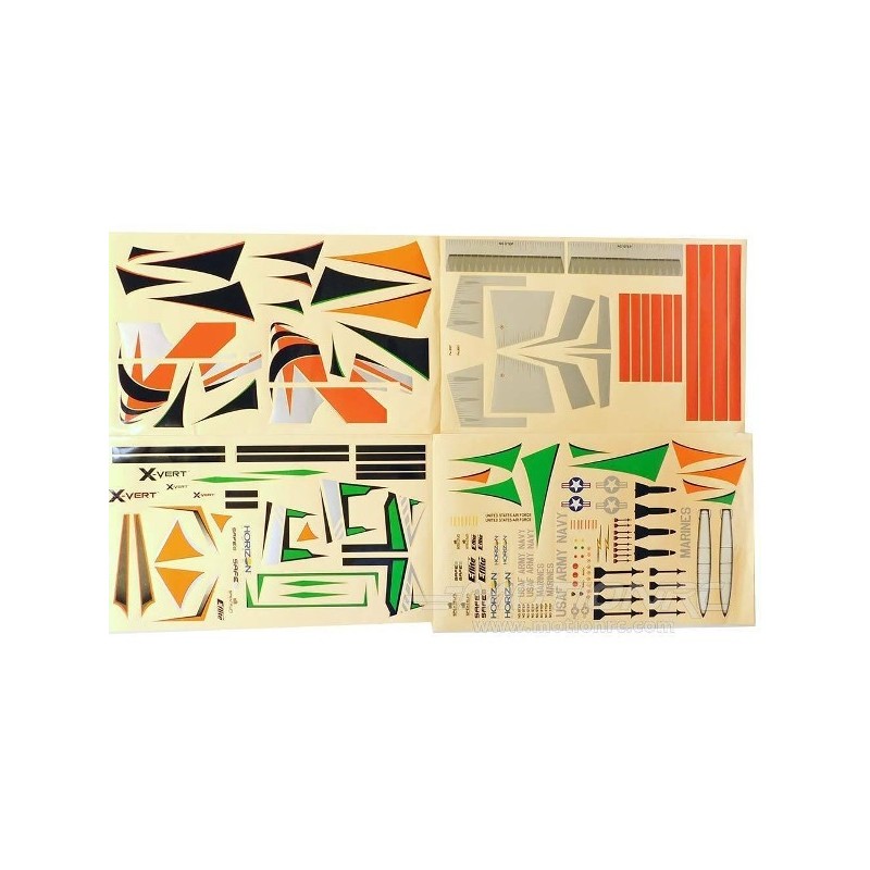 X-VERT - Decal Trim Sheet Set: X-VERT VTOL - FLASH RC