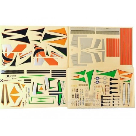 X-VERT - Decal Trim Sheet Set: X-VERT VTOL - FLASH RC