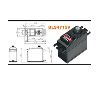 Standard Servo Futaba BLS471SV MG HV SBUS2 (57g, 13,8kg/cm) 2