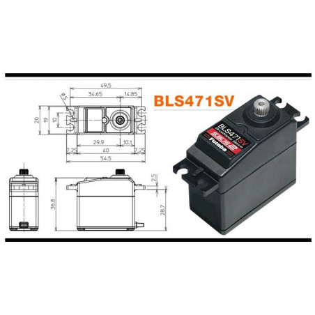 Futaba BLS471SV MG HV SBUS2 servo estándar (57g, 13.8kg/cm)