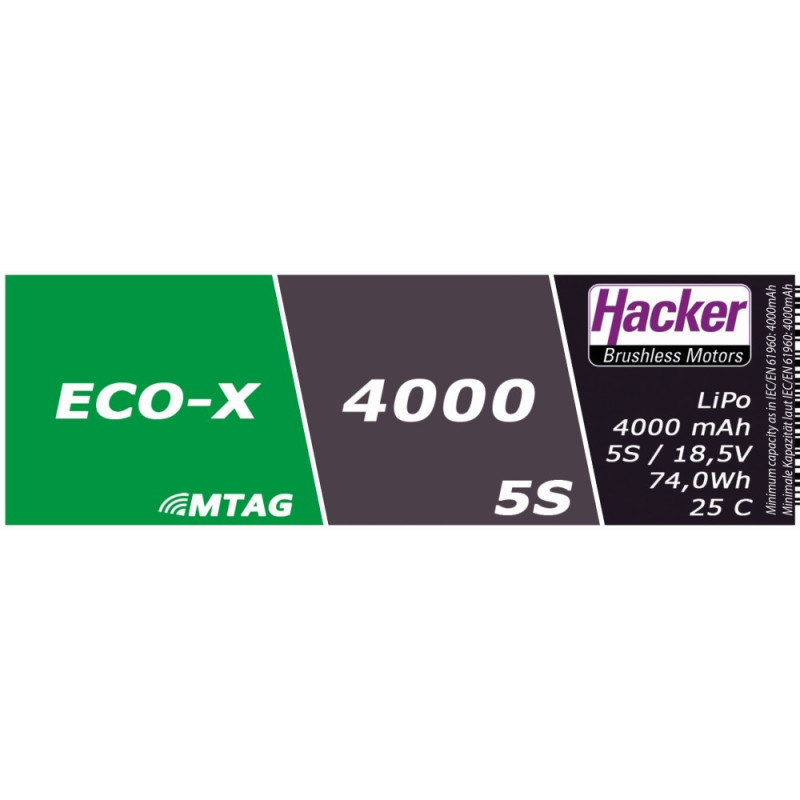 Batterie Hacker ECO-X 4000-5S MTAG