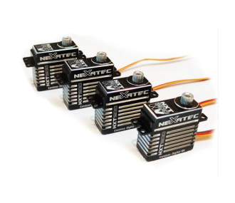 Pack de 4x Nexatec NXT 200-HV servo (23.4g, 15,1kg/cm, 0,10sec/60°) - FLASH RC