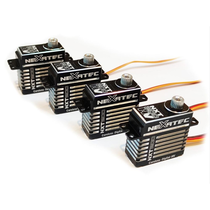Pack de 4x Nexatec NXT 200-HV servo (23.4g, 15,1kg/cm, 0,10sec/60°) - FLASH RC