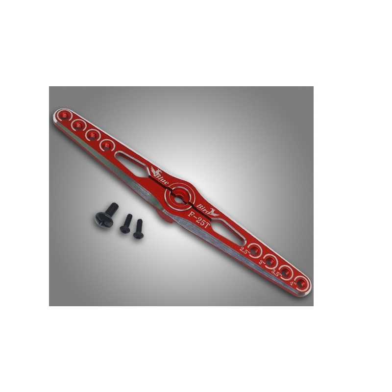 ALU Double 102MM 25T Red Servo Horn BLUE BIRD - FLASH RC