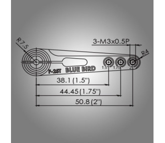 Single ALU Spreader 51MM Orange BLUE BIRD - FLASH RC 2