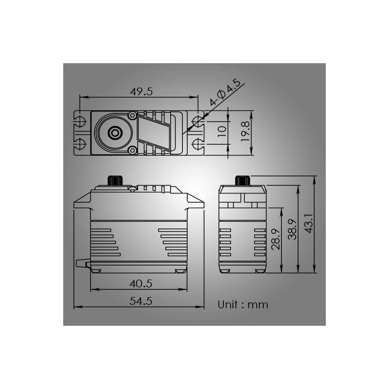 Blue Bird servo BMS-4112 47.5Kg 0.11s 66g - FLASH RC