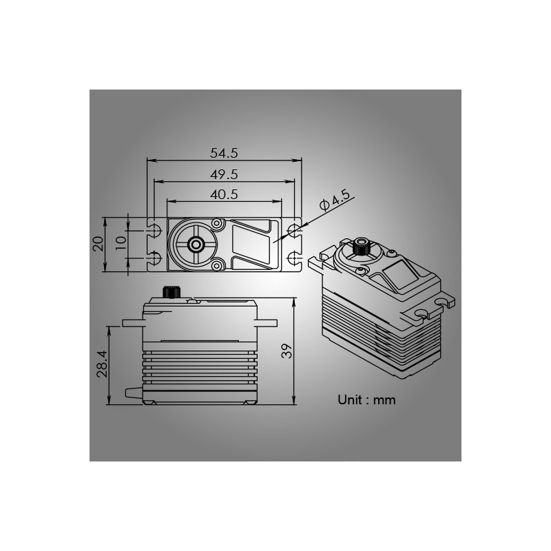 Blue Bird servo BMS-41A 47.5Kg 0.11s 78g - FLASH RC
