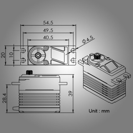 Blue Bird servo BMS-41A 47.5Kg 0.11s 78g - FLASH RC