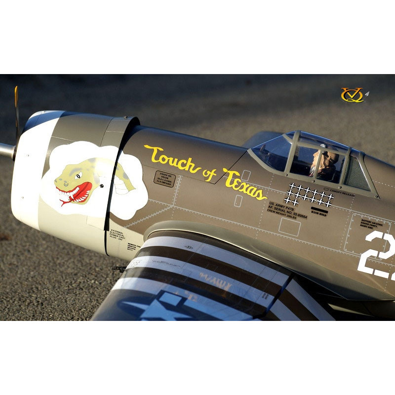 Avion VQ Model P-47 (Touch of Texas) 46/55 EP-GP ARF 1.5m - FLASH RC