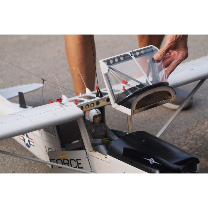 Flugzeug VQ model L-19 Cessna Bird Dog grey U.S Version 1.70mFLASH RC