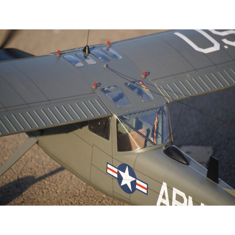 Aircraft VQ model L-19 Cessna Bird Dog grey U.S Version 1.70mFLASH RC