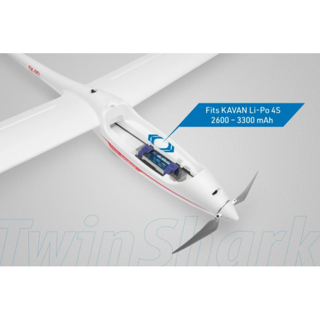 Motoplaneur Kavan TwinShark 304TS - env. 2.7m ARF - FLASH RC