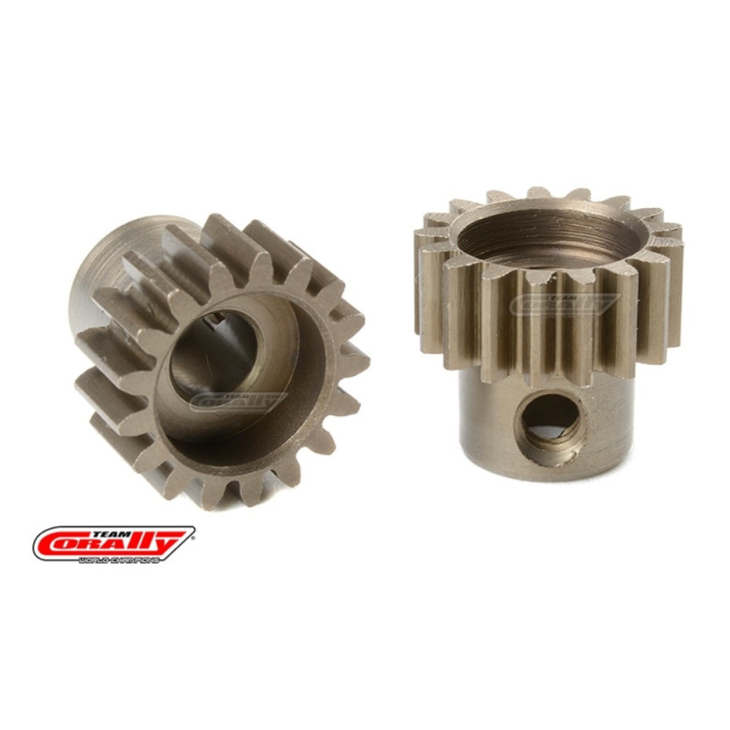 Pignon moteur 32DP Acier trempé 18T Axe 5mm - Team Corally - FLASH RC