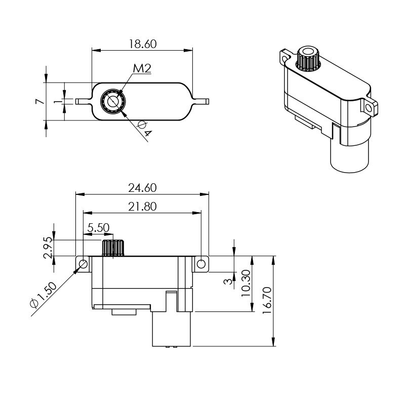 Micro Servo MKS HV70 MG Digital - FLASH RC