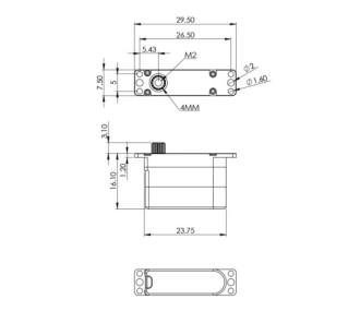Alu Digital Metall Servo HS75H 7.5mm Mks 2