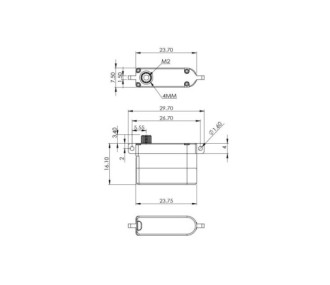 Servo digital para metal HS75 7.5mm Mks 2