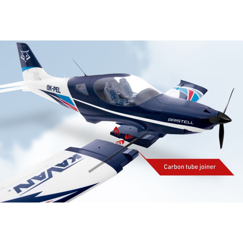 Flugzeug Kavan Bristel B23 1.6m PNP Blau - FLASH RC