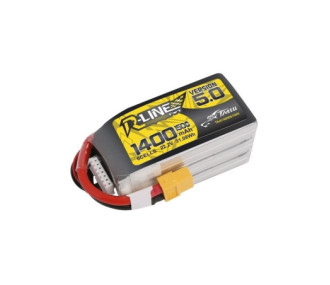 Tattu R-line V5.0 LiPo Battery 6S 22.2V 1400mAh 150C XT60 Connector - FLASH RC