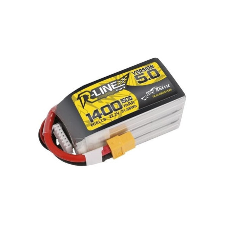 Batterie Tattu R-line V5.0 lipo 6S 22.2V 1400mAh 150C prise xt60 - FLASH RC