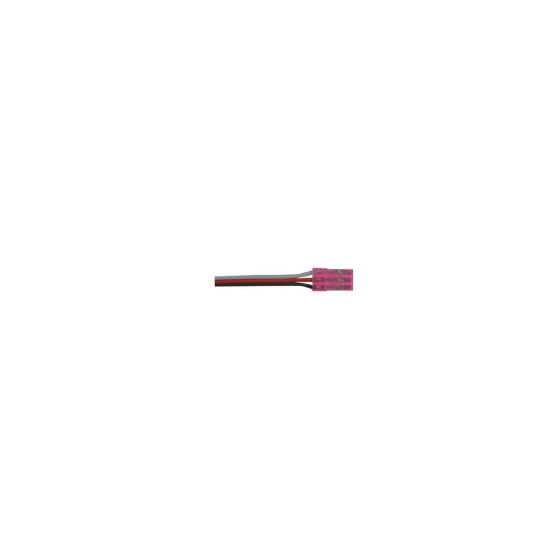 CONNECTEUR SERVO ROSE JR avec 30cm de fil 0,30mm2 TY 1 - FLASH RC