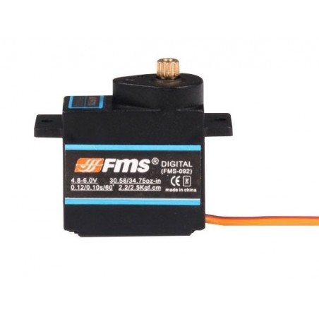 Servo Mini FMS 9g 54° métal pour roulette de queue (FMSSER9GMGD-54DEG) - FLASH RC